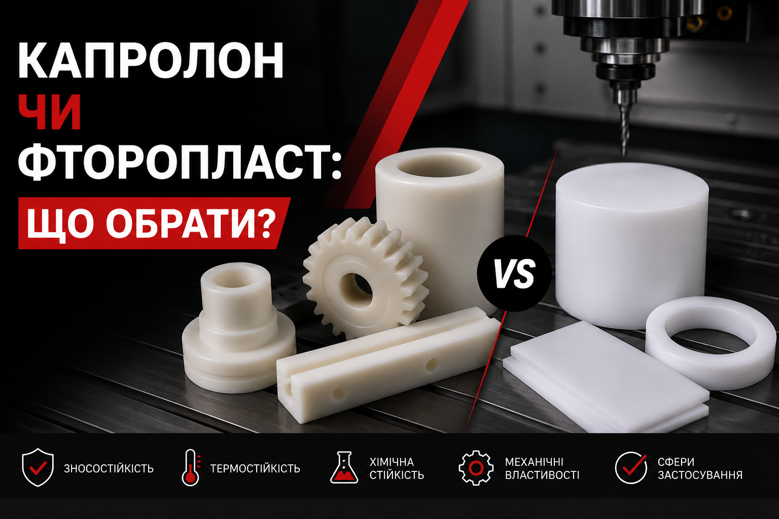 Капролон чи фторопласт: що обрати?